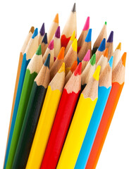 Classic multicolored drawing pencils for study