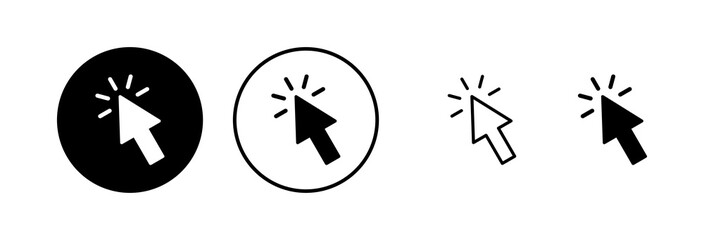 Click icon vector illustration. pointer arrow sign and symbol. cursor icon