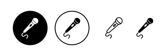 Microphone icon vector illustration. karaoke sign and symbol