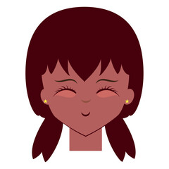 Isolated happy woman avatar character Vector
