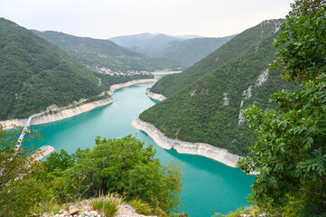 Fototapeta premium Canyon of Piva river in Montenegro. 