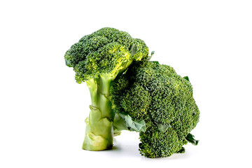 Fresh broccoli isolated on white background. Clipping path included