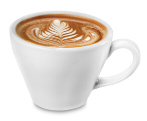 Tasty aroma hot cup of coffee