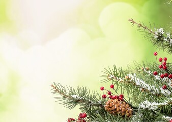 Beautiful holiday christmas background with tree