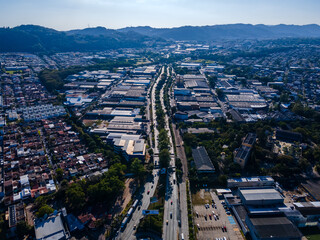 Fototapeta na wymiar Beautiful aerial view of the city and buildings of Tegucigalpa in Honduras 