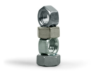 Many Metal Nuts. Construction element