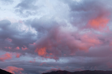 Obraz na płótnie Canvas Storm clouds with amazing colour
