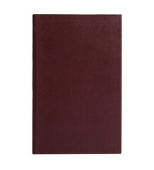 Closed old hardcover book isolated on white