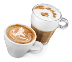 Tasty aroma hot cup of coffee