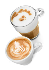 Tasty aroma hot cup of coffee