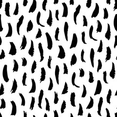 Hand drawn brush strokes seamless pattern