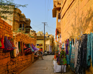Ancient Jaisalmer Fort in Rajasthan, India