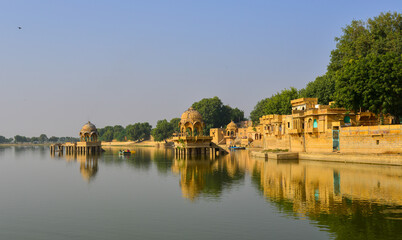 Fototapeta na wymiar Gadisar Lake in Rajasthan, India