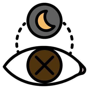 blindness line icon