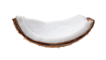 Coconut pieces on transparent png