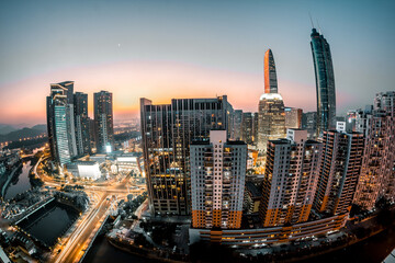 Naklejka premium shenzhen city