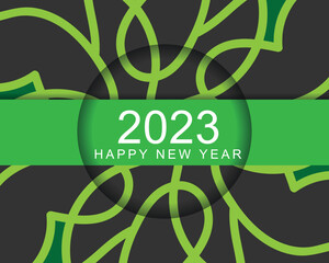 2023 Happy new year background design. greeting card, banner, poster. vector illustration. excellent design.	