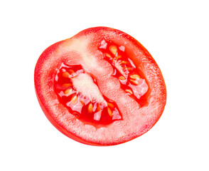 slice tomato isolated on transparent png