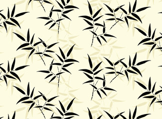 Naklejka na ściany i meble Motif desain daun bambu yang eksklusif dengan kombinasi corak motif jawa , Vector eps 10