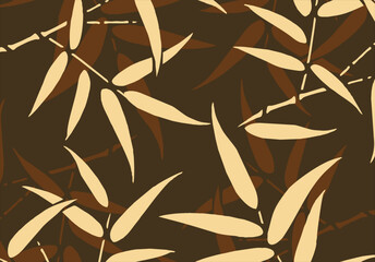 Motif desain daun bambu yang eksklusif dengan kombinasi corak motif jawa , Vector eps 10 - obrazy, fototapety, plakaty