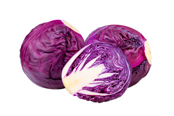 Red cabbage  isolated on transparent png