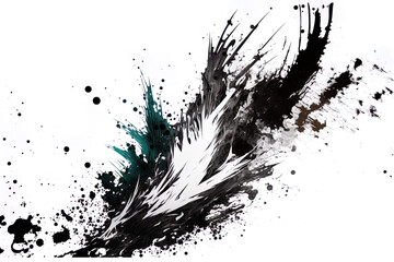 Naklejka premium isolated brushstrokes on white. Generative AI