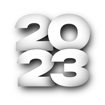 Ano Novo 2023 números 3D