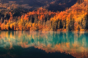 lake and mountains In Autmn 