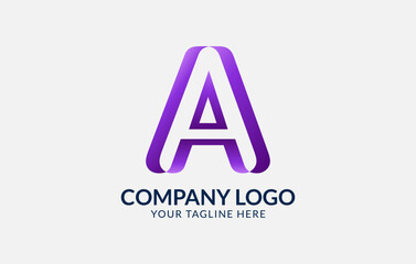 Creative A Letter logo design for corporate identity.