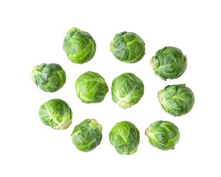Group of Brussel Sprouts isolated on transparent png