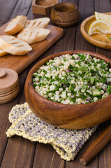 Couscous salad and vegetables