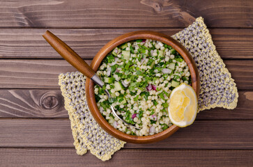 Couscous salad and vegetables