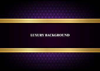 Graphic luxury gold line element purple vector premium background