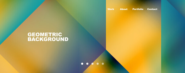 Trendy minimal geometric composition abstract background. Triangle fluid bright colors backdrop. Vector Illustration For Wallpaper, Banner, Background, Card, Book Illustration, landing page