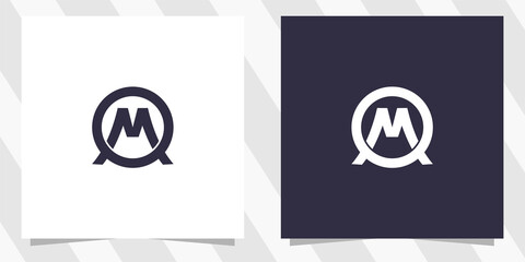 letter om mo logo design