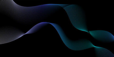 Abstract red and black lines wave background and abstract gradiant and red wave curve lines banner background design. Vector illustration. Modern template abstract design flowing particles wave.