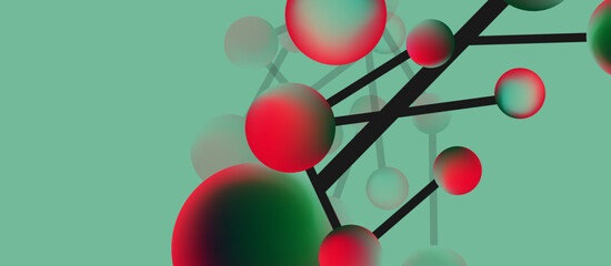 Line points connections geometric abstract background