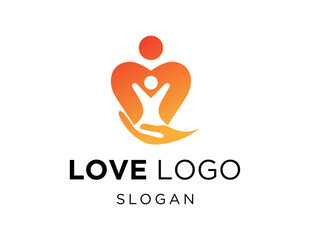 Logo design about Love on a white background. made using the CorelDraw application.