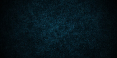 Obraz premium Dark black and blue stone concrete grunge wall texture and backdrop background anthracite panorama. Panorama dark black or blue slate background or texture. 