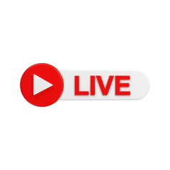 3D Illustration symbol live video