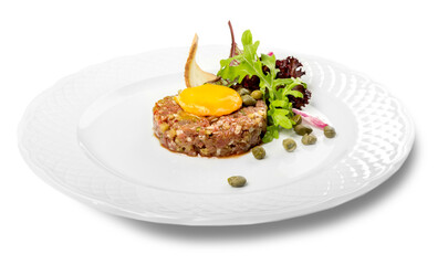 Tuna with Avocado Tartare with Lemon Slice
