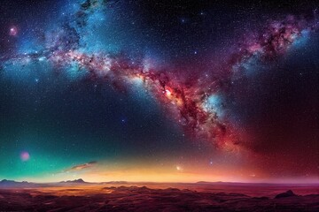 Obraz na płótnie Canvas Night sky and stars. Genarative AI