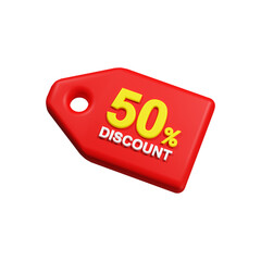 3D Discount tag simple illustration