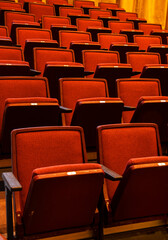 Theatre seats in a row