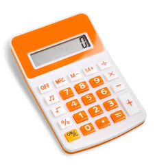 School study supplies, orange calculator