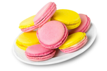 Tasty sweet french macaroons dessert