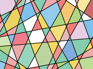 Fototapeta premium 背景画像 カラフル ポップ パステル 幾何学模様