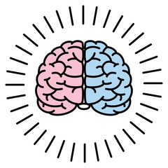 脳シンプル　ベクターイラスト