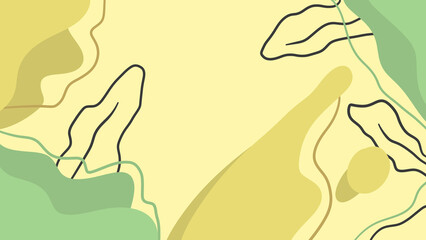 Aesthetic Abstract Background with Tropical Forest Shades | Flat Design