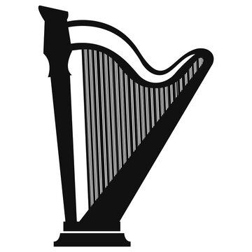 harp classical musical instrument illustration